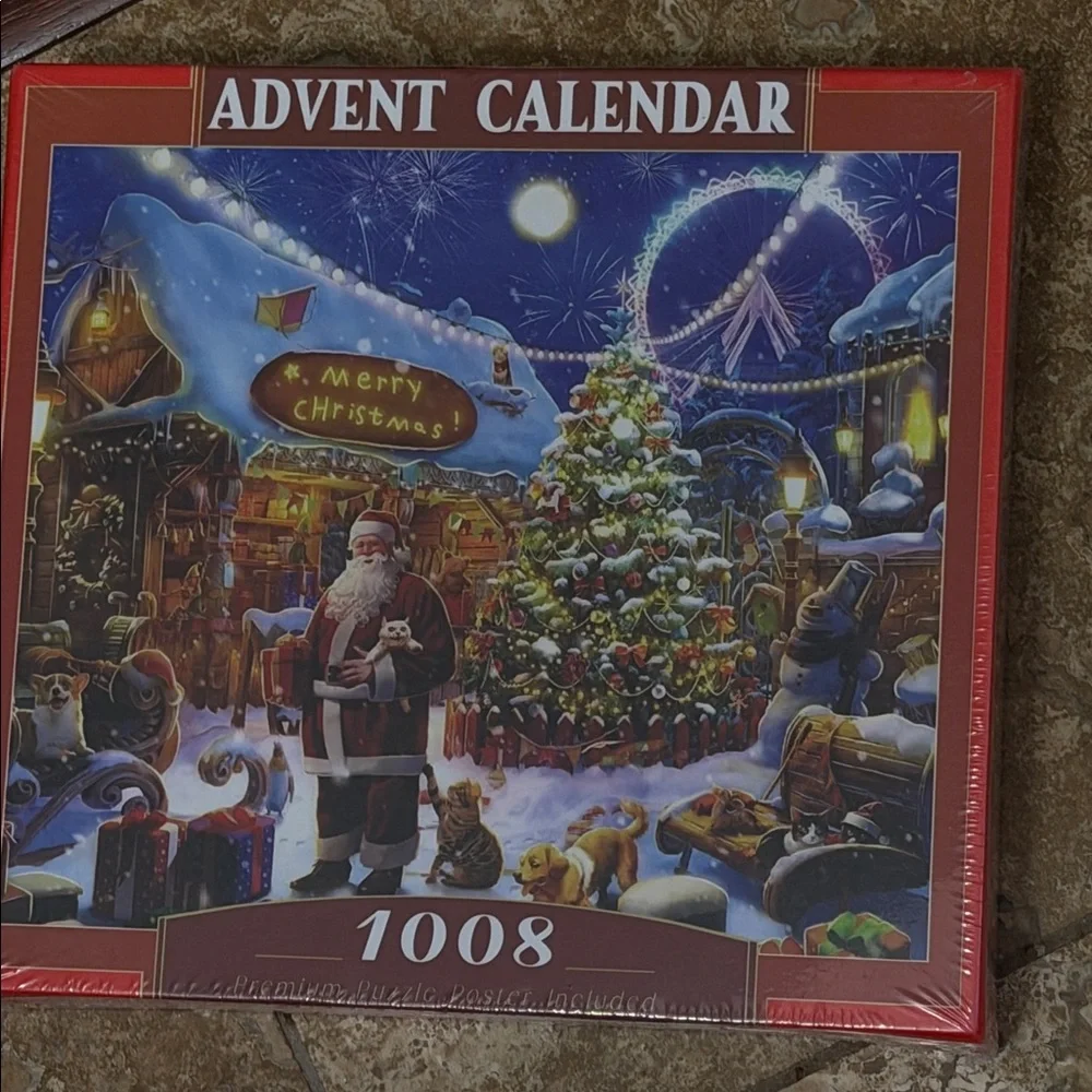 NWT 1008 Piece Jigsaw Puzzle Advent Calendar Holiday